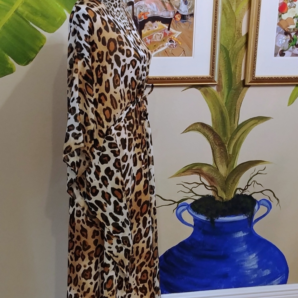 Joan Rivers Caftan/ Kaftan, Size L P, Leopard,